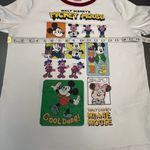 ZARA Disney Mickey Mouse T-Shirt - White Comic Print Tee Mickey & Minnie, Medium Photo 7