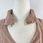 Floret Studios New Twist Open Back Long Sleeve Ribbed Sweater Dress Mocha Photo 11