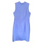 August Silk Dress Sleeveless Sheath Career Office Periwinkle Blue Size 4 Photo 5