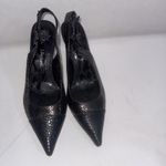 J. RENEE Casual Dress Black Point Heels Slingback Classy Timeless Shoes Size 8.5 Photo 3