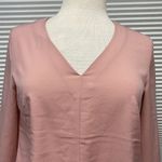 Banana Republic  Factory Dusty Rose Long Lantern Sleeve V-Neck Blouse Size XS Photo 1