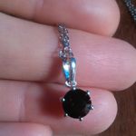 Swarovski Crystal Sterling Silver Pendant Stainless Steel Necklace Photo 6