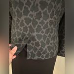 Think Tank Gray & Black Animal Print Wide Collar Hidden Button With Pockets Sz S Photo 4