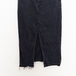 Sanctuary  Womens Maxi Skirt‎ Size 28 Black Denim Front Slit Raw Hem Y2K 90s Fall Photo 3
