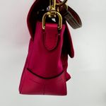 Tory Burch Perry Nylon Crossbody Bag Logo Charm Strap Leather Trim Pink One Size Photo 3