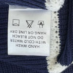 Andree by Unit Andree By‎ Unit Womens Small Flutter Sleeves Knit Shirt Navy Blue Stripe Coastal Photo 5