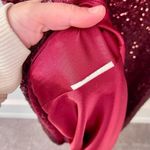 Revelry Off the Shoulder Ember Red Sequin Maxi Dress Gown Size 18 Photo 6