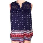 Absolutely Famous Ladies Boho Chic Blue Cami Tank Top Shirt Size M Medium ~Paisley Tank Top Blouse Photo 1