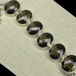 Ross Simons Sterling Silver Oval Faceted Smoky Topaz Toggle Bracelet Photo 7