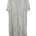 Nina Leonard  White Boho Sheer Long Tie Front Size 1X New Photo 0