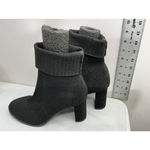 Womans Cuccoo Pull On Ankle Boots 9 Black Stretch stacked Heel Photo 3