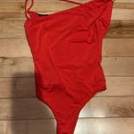 Lulus LULU’S MODERN BEAUTY RED ASYMMETRICAL COWL NECK BODYSUIT Photo 6