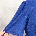 Laurence Kazar New York Womens Beaded Dress 1X Vintage Evening Gown Formal Photo 2