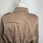 Roz & Ali  Beige Tan Belted Trench Coat Double Breasted Women’s Size Medium Photo 5