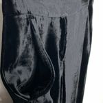 ALC Frank A.L.C. Velvet Wide Leg Pants Silk Blend Flat Front Tab Closure Black Size 2 Photo 6