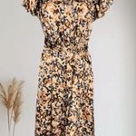 Nicole Miller Flared Leopard Print Wrap Midi/ Maxi Dress. Size Small Photo 0