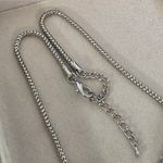 Boutique Silver with Smokey Grey Crystal Nwcklace and Earrings Set Photo 2