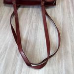 Texier Leather Satchel Shoulder Bag Work School Travel Vintage Redish Brown Red Photo 8