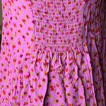 Wild Fable  baby doll mini dress tunic pink floral roses size medium Photo 4