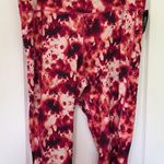 Ideology Womens Leggings 3X Pink Tie Dye Plus Crop High Rise Side Stretch NWT Photo 0