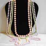 Source Unknown "Layer It" 4 Single Strands 4 Colors/Lengths 22"28"36"&46" Faux Pearl Necklaces Photo 0