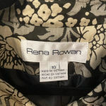 Rena Rowan VINTAGE WOMEN'S  BLACK & CREAM & GRAY FLOWER BLAZER JACKET Size‎ 10 Photo 1