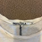 Pam & Gela  Women’s Ivory Lace long Tank top - Size M Photo 2