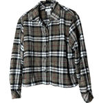 Christopher & Banks Vintage Plaid Knit Button Down Shacket Size XL Photo 0