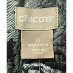 Chico's NWT Blue Floral Tonal Jacquard Metallic Indigo Long Jacket Blazer SM / 4 Photo 4