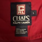 CHAPS Vintage 90s Ralph Lauren Blue/Red 1/4 Zip Pullover Hooded Jacket Large Photo 2