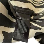 H&M  Women Size 4 Zebra Print Satin Dress Black White Full Zip | 15-177 Photo 7