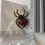 Spider silver plated/red/black Rhinestone Halloween Brooch Women Suit Brooches P Photo 2