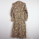 Untuckit for Her Elise Shirt Dress Stretch Cotton Safari Print Zebra Tan Size 6 Photo 11