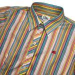 Lilly Pulitzer  Multicolor Striped Button Up Shirt Embroidered Logo Size 8 Photo 0