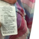 J.Crew  NWT Striped Peasant Blouse Women’s Size XS Pink Tassel Tie Metallic Photo 9