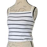 Cotton On  Womens Crop Cami Top Size Small Striped NWT White Black Stretch Y2k Photo 1