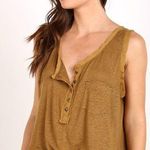 Free People Traveler Tank Moss Camel Tan Size XS (oversized) Bohemian Photo 1