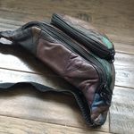 Vintage Leather Patchwork Fanny Pack Belt Bag, Retro, 1980’s Blue Photo 6