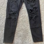 American Eagle  Women’s Black Distressed Ripped Jeans Size 00 Regular Photo 2