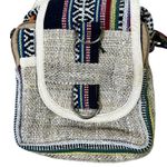 Boho Hippie Patchwork Crossbody Bag Hemp Cotton Tribal Striped Ethnic Festival Tan Photo 6