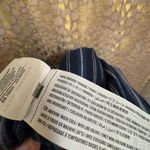 Hollister  Navy Blue Striped Cropped Wide Leg Tie Soft Jumpsuit Small Photo 8