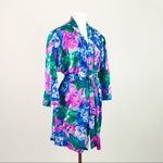 Vintage Knit Floral Robe | Size L Blue Size L Photo 7
