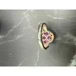 Vintage STS 925 Pink Sapphire Cluster Cocktail Ring Size 8 Photo 6