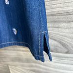 Blue Button Down Shirt with Classic Short Sleeves 100% cotton Size M Photo 6