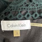 Calvin Klein black 100% Cotton short sleeve baby doll top lace trim Size Small Photo 4