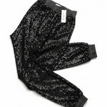 WHY Dress Black Sequin Joggers NWT New Years Eve Party Pants Small Sparkle Photo 0