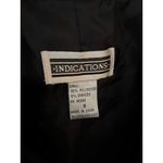 INDICATIONS Black Zipper Front Jacket Metallic Trim Blazer Women's Size 8 Photo 2