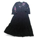 Johnny Was New  Workshop | Cordella Boho Tie Dress – Black Silk | Size M Photo 4