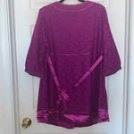 Denim 24/7 Purple Tunic Top Size 14 Purple Photo 1