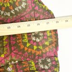 Antica‎ Sartoria Womens Abstract Boho Artsy Mixed Print Button Up Shirt Size L Brown Size L Photo 7